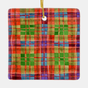 MAC RAE TARTAN Keramik Square Keramikornament