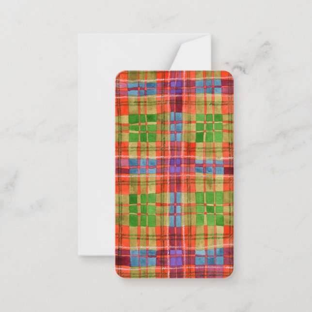 MAC RAE TARTAN Lesezeichen - 3,5 x 2 Karte (Vorderseite)