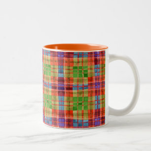 MAC RAE TARTAN Orange Zwei-Tonen-Tasse Zweifarbige Tasse