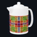 MAC RAE TARTAN Porzellan Teapot<br><div class="desc">Das Design auf diesem MAC RAE TARTAN Porzellanteapot ist ein originelles Aquarellbild, das vom Mac Rae Clan Tartan inspiriert wurde. * Matching Produkte sind in der Kategorie TARTAN PLAIDS meines Shops erhältlich. ** Wenn Sie dieses Design auf einen anderen Produkttyp, eine andere Form oder Größe übertragen möchten, Karo bitte zuerst...</div>