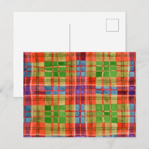 MAC RAE TARTAN Postkarte