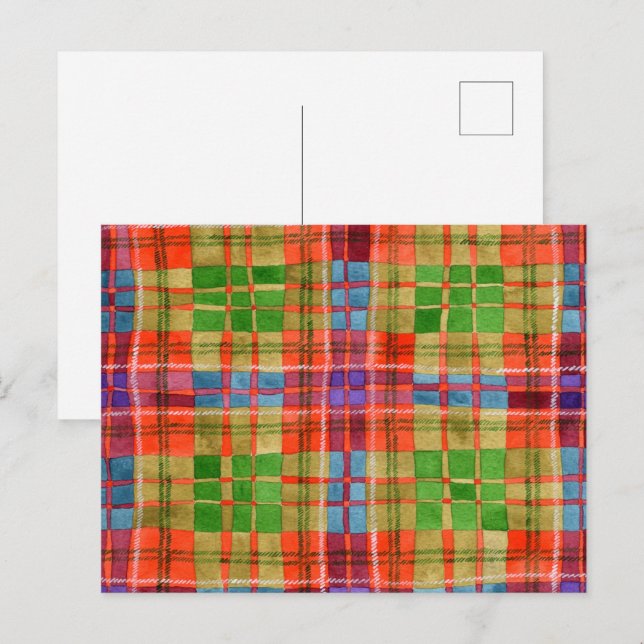 MAC RAE TARTAN Postkarte (Vorne/Hinten)