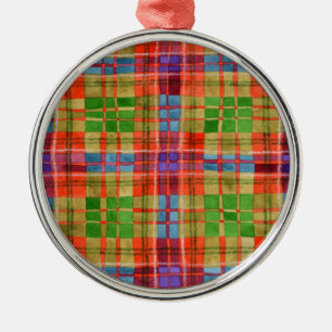 MAC RAE TARTAN Premium-Rundschmuckscheibe Ornament Aus Metall