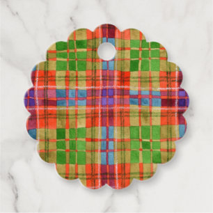 MAC RAE TARTAN Scalloped Gift Tags Geschenkanhänger