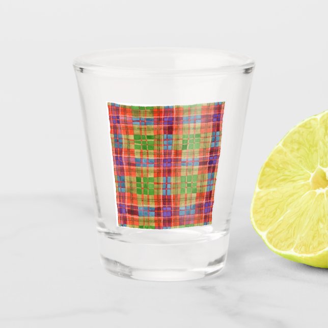 MAC RAE TARTAN Shot Glass Schnapsglas (Vorderseite)
