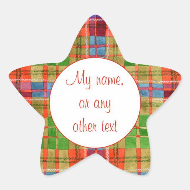 MAC RAE TARTAN Star Matte Stickers (Vorderseite)