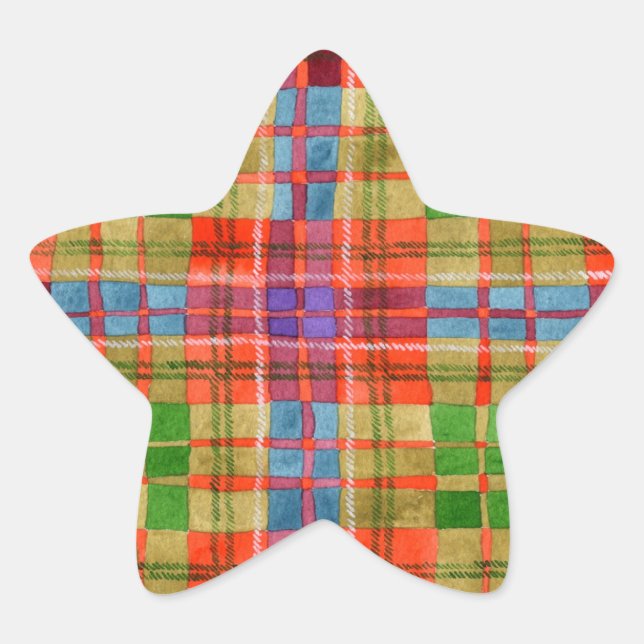 MAC RAE TARTAN Star Stickers (Vorderseite)