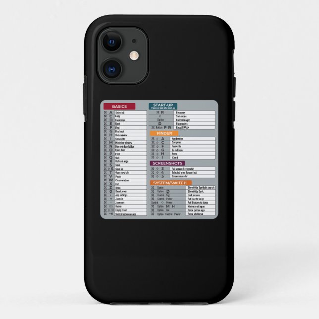 MAC-Tastenkürzel Macos Computer-Geek-Technologie A Case-Mate iPhone Hülle (Rückseite)