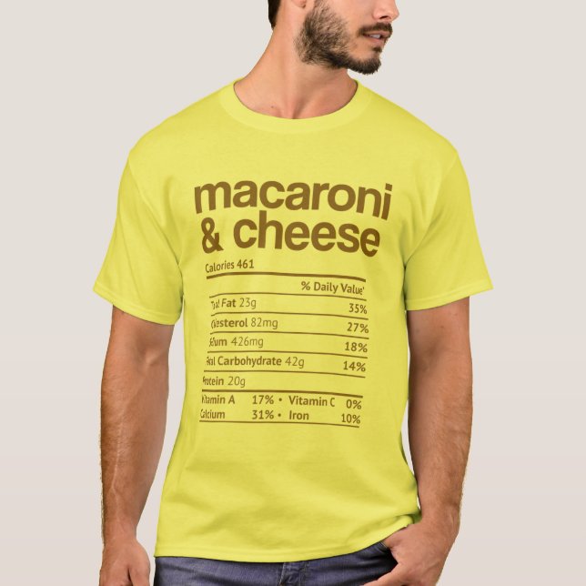 Mac und Cheese Nutrition Funny Erntedank Mac N' T-Shirt (Vorderseite)