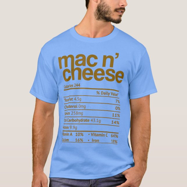 Mac und Cheese Nutrition Funny Erntedank Mac T-Shirt (Vorderseite)