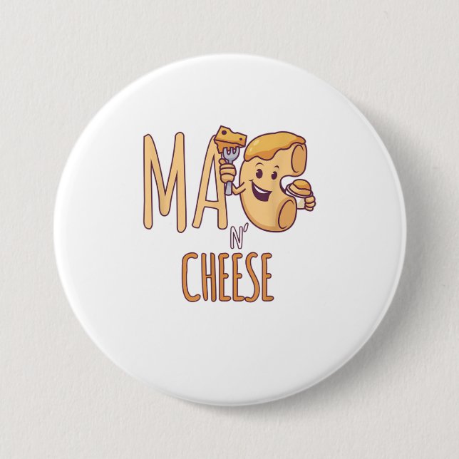 Mac und Käse Food Lover Button (Vorderseite)
