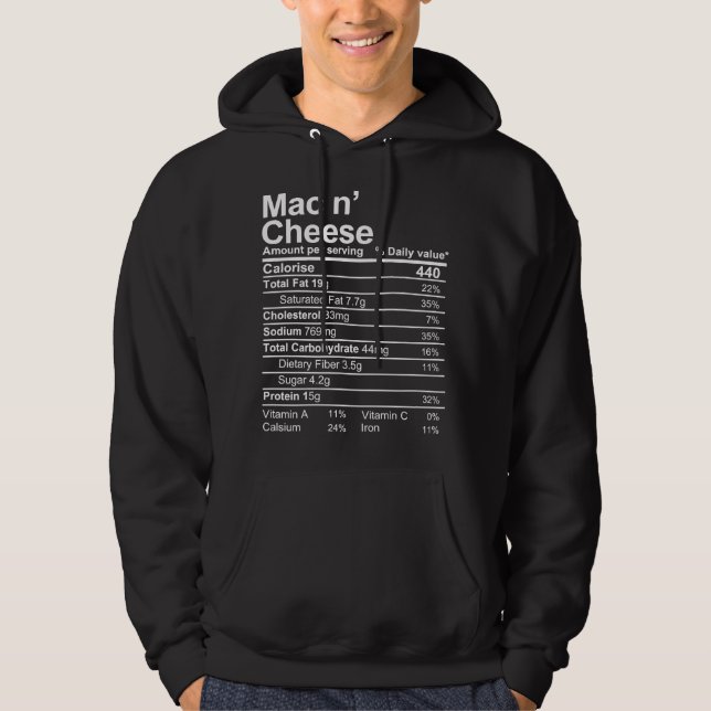 Mac und Käse Hoodie (Vorderseite)