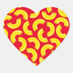 Mac und Käse Kind 1. Geburtstag Party Macaroni Herz-Aufkleber