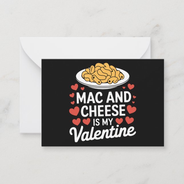 Mac und Käse Valentine Mac in Cheese Lover Geschen Mitteilungskarte (Vorderseite)