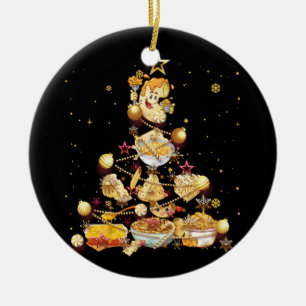 Mac und Käse Weihnachtsbaum Mac N Cheese Macaron Keramik Ornament