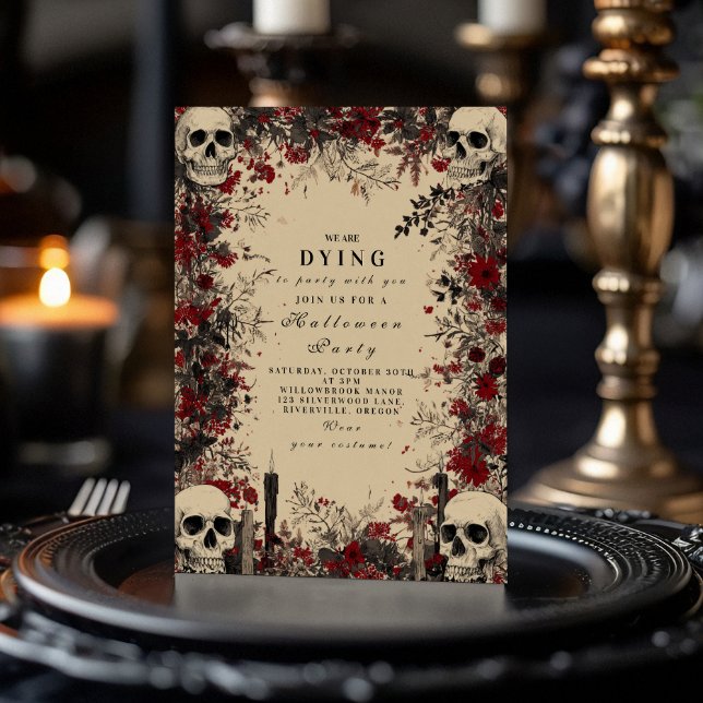 Macabre Candlelight Gothic Soirée Einladung (Von Creator hochgeladen)