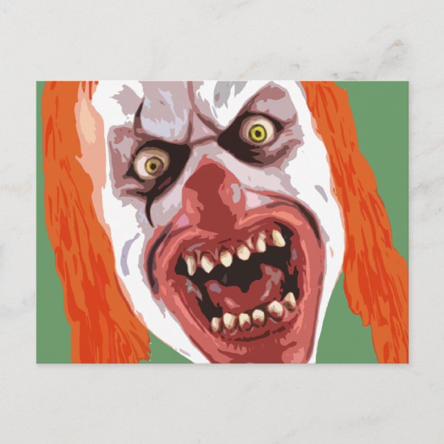 Macabre Clown Postkarte (Vorderseite)