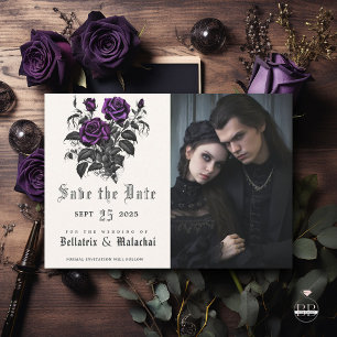 Macabre Deep Amethyst Lila Rose Ihr Foto Save The Date