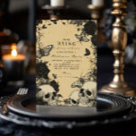 Macabre Gothic Skull and Moth Halloween Soirée Einladung<br><div class="desc">Treten Sie ein in die unheimliche Eleganz der Saison mit diesem Vintagen gotischen Halloween-Design. Mit detaillierten Skullen, Motten und dunklen Blumen auf einem altertümlichen Pergament-Hintergrund ist dieses schicke Stück ein Set für eine makabre Ansammlung. Ideal für alle, die gotische Romantik, Viktorianisch inspirierte Details und eine kühle, aber künstlerische Halloween-Ästhetik Lieben....</div>