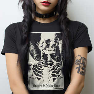 Macabre Skeleton Skull Beauty Tarot Viktorianisch T-Shirt