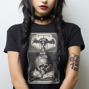 Macabre Skull Mittelalterliches Tarot Viktorianisc T-Shirt