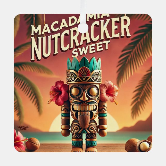 Macadamia Nutcracker Sweet Ornament Aus Metall (Vorderseite)