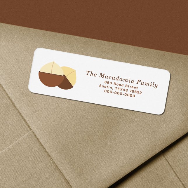 Macadamia Nuts Rücksendeadresse (Macadamia Nuts Return Address Label)