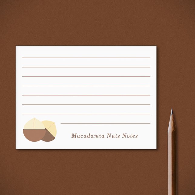 Macadamia Nuts Sticky Notes Post-it Klebezettel (Macadamia Nuts Sticky Notes)