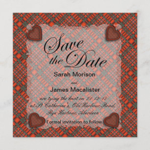 Macalister schottischer Clan Tartan - kariert Save The Date