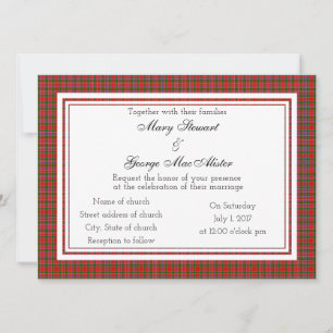 MacAlister Scottish Wedding Einladung