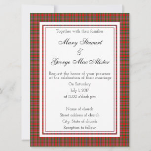 MacAlister Scottish Wedding Einladung