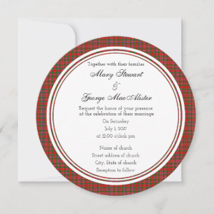 MacAlister Scottish Wedding Round Einladung