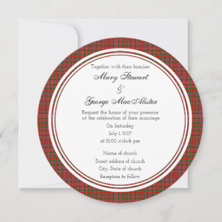 MacAlister Scottish Wedding Round Einladung