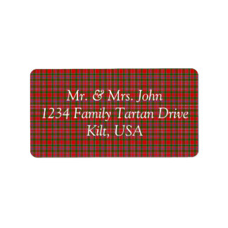 MacAlister-Tartan-Label Adressaufkleber