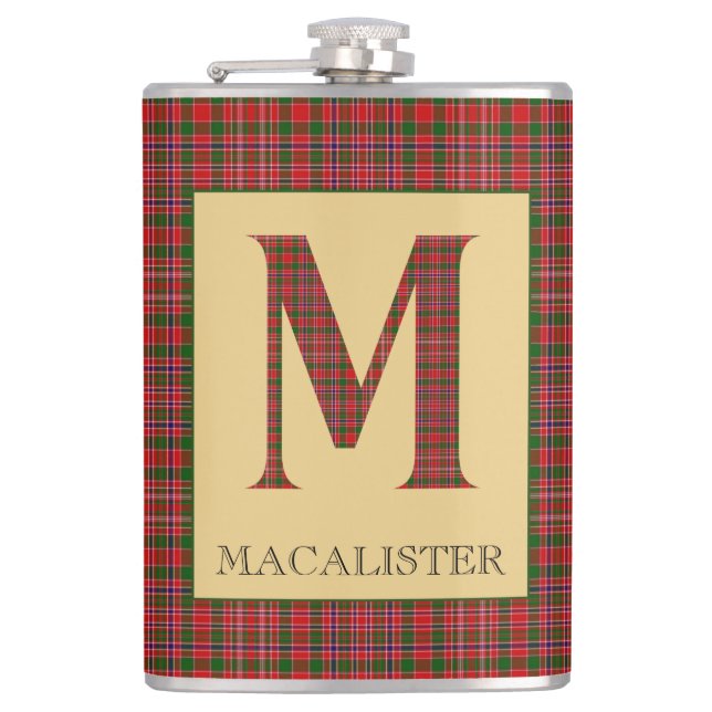 MacAlister Tartan Monogram M Flachmann (Vorderseite)