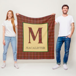 MacAlister Tartan Monogram M Fleecedecke