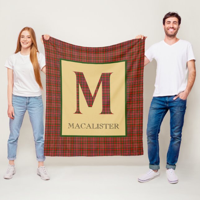 MacAlister Tartan Monogram M Fleecedecke (Beispiel)