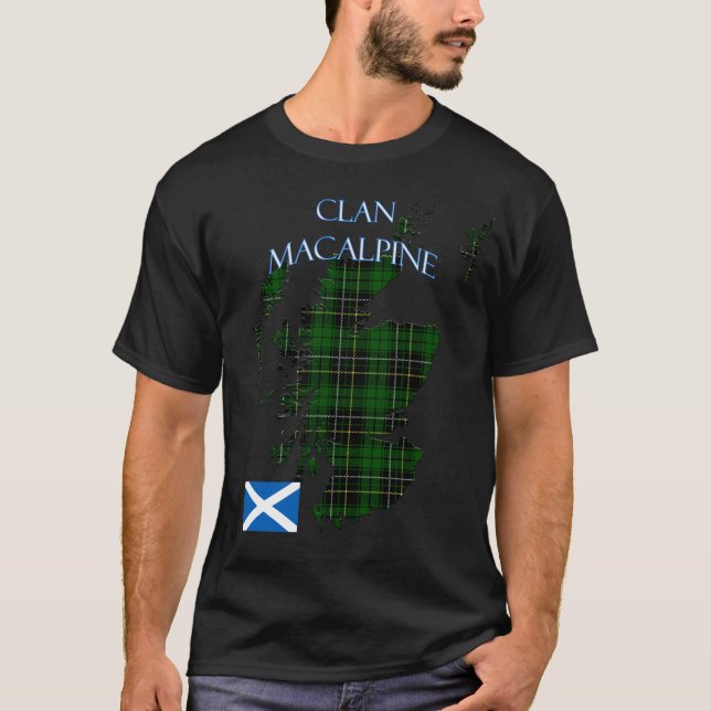 MacAlpine Scottish Clan Tartan Scotland T-Shirt (Vorderseite)