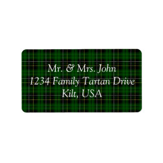 MacAlpine Tartan Label Adressaufkleber