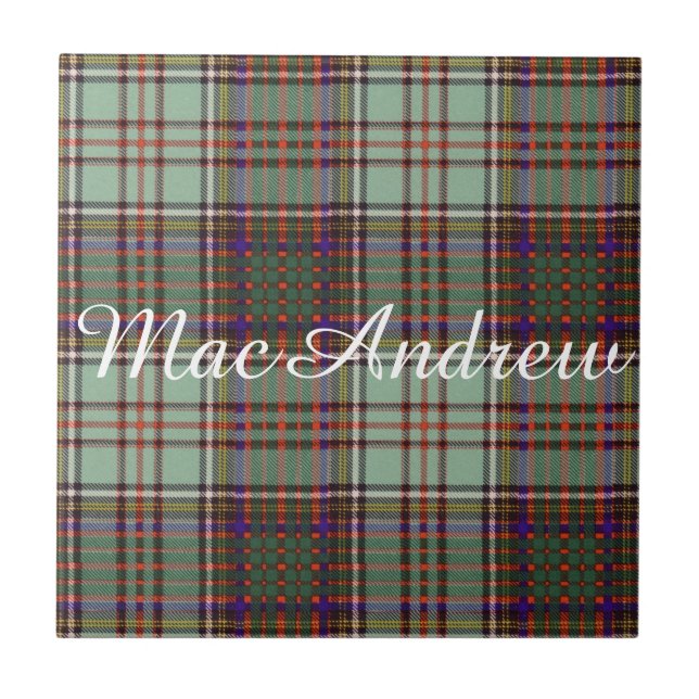 MacAndrew Clan karierter schottischer Kilt Tartan Fliese (Vorderseite)