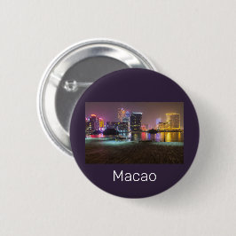 Macao Casino Skyline Panorama China Button