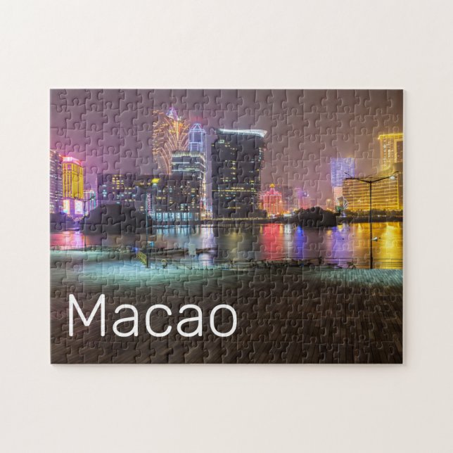 Macao Casino Skyline Panorama China Puzzle (Horizontal)