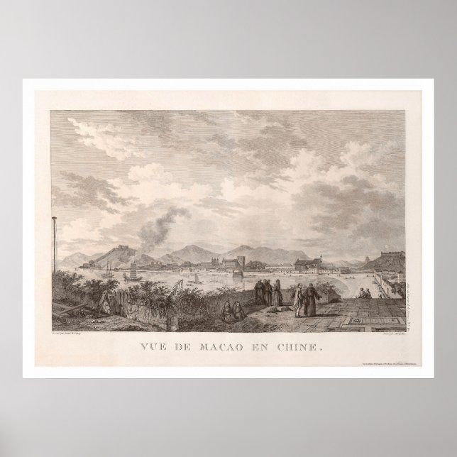 Macao, China Panoramasicht - 1797 Poster (Vorne)