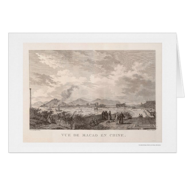 Macao, China-panoramische Ansicht - 1797 (Vorderseite (Horizontal))