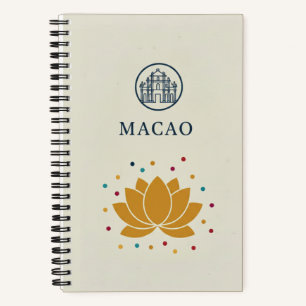 Macao Erbe & Ruinen von St. Pauls Lotus-Foto Notizbuch