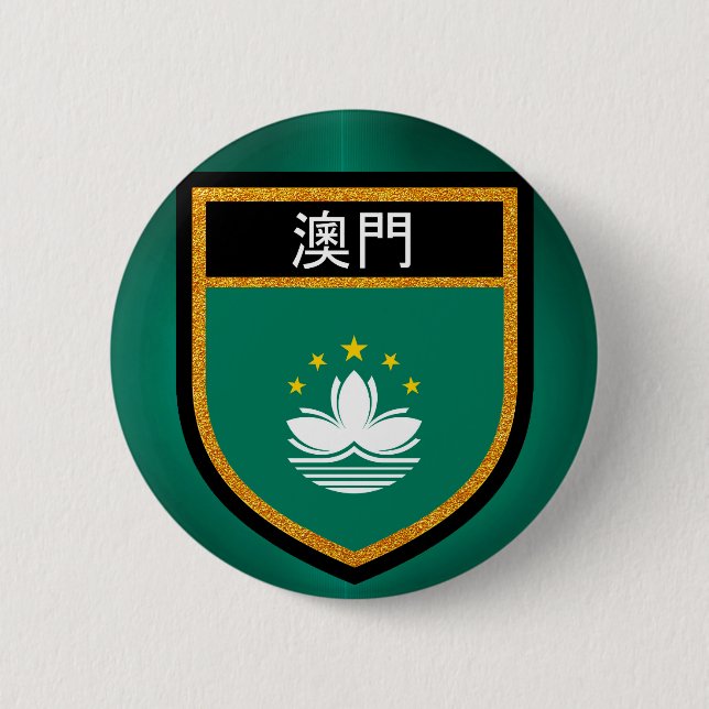 Macao-Flagge Button (Vorderseite)
