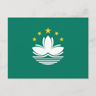 Macao-Flagge Postkarte