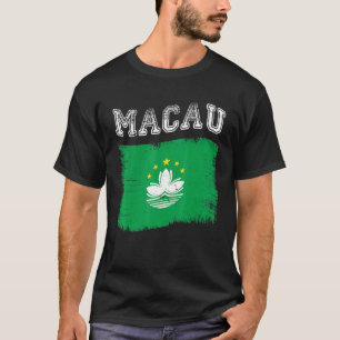 Macao-Flagge Touristenziel Urlaubsziel Macau-Flagg T-Shirt