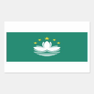 Macao-/Macao-Flagge. China/Chinese Rechteckiger Aufkleber