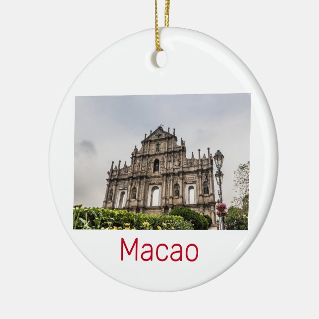 Macao Ruin of St. Paul's Church China Souvenir Keramik Ornament (Links)
